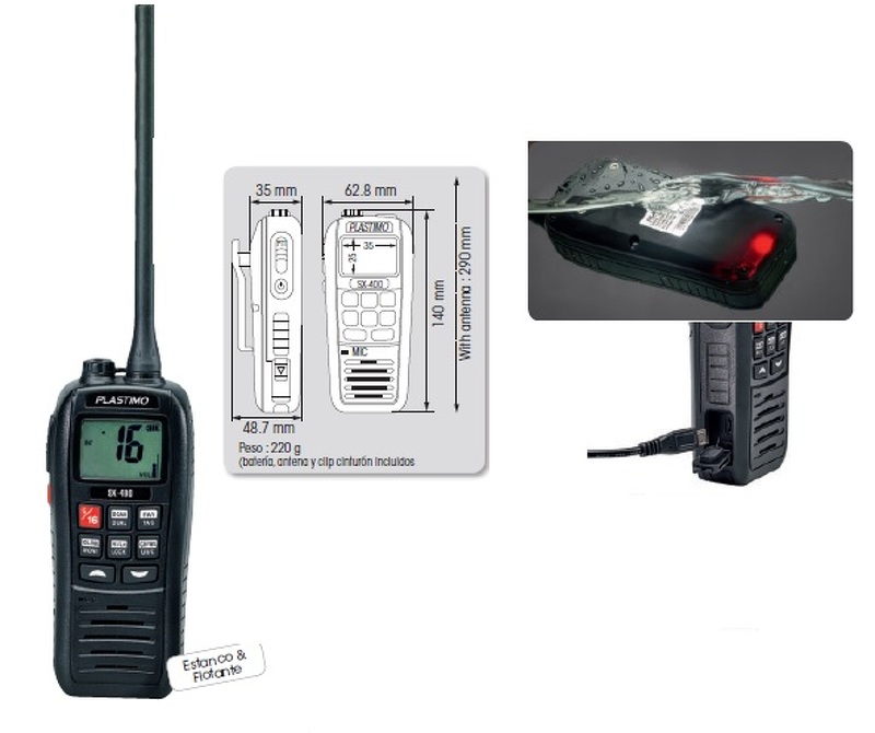 VHF PLASTIMO SX-400 PORTATIL